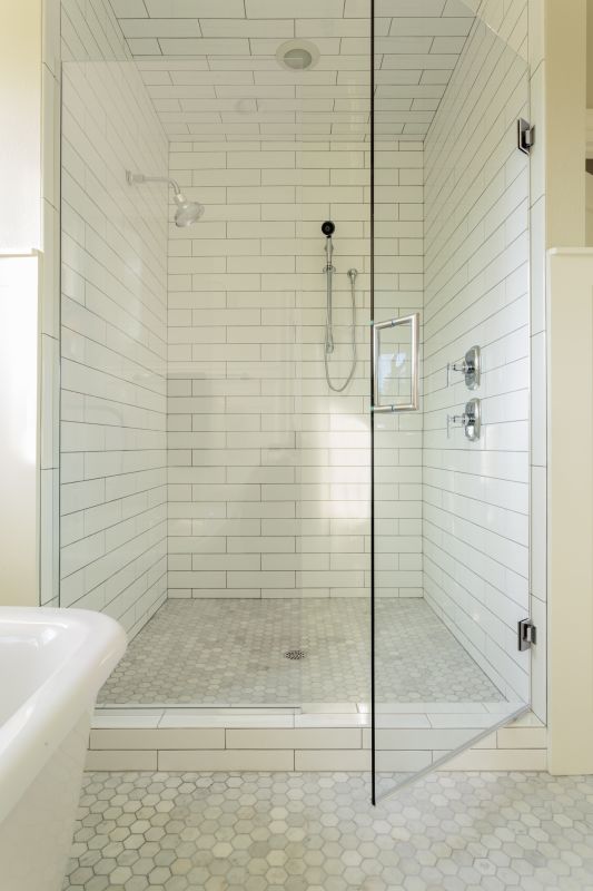 Elegant Tile and Glass Shower